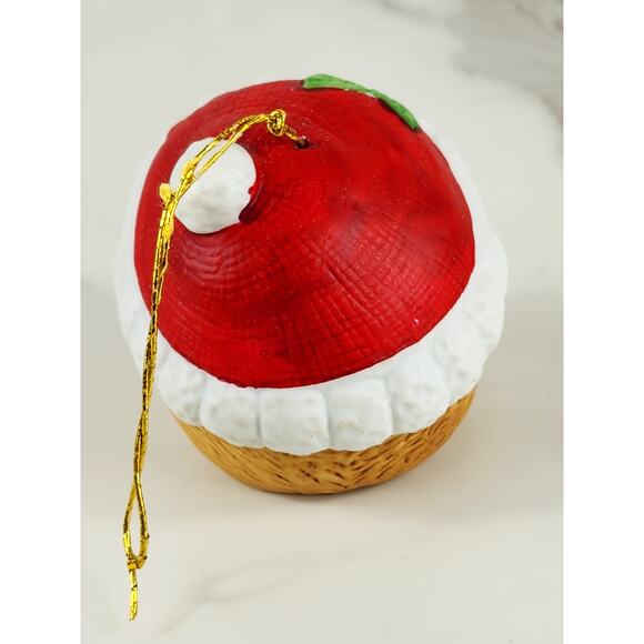 Jasco Christmas Bell Chimer Ornament 2 1/2" Little Something 70s Santa Hat Vtg - Picture 6 of 14
